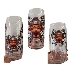 Adorable Highland Cow With Bow Cup